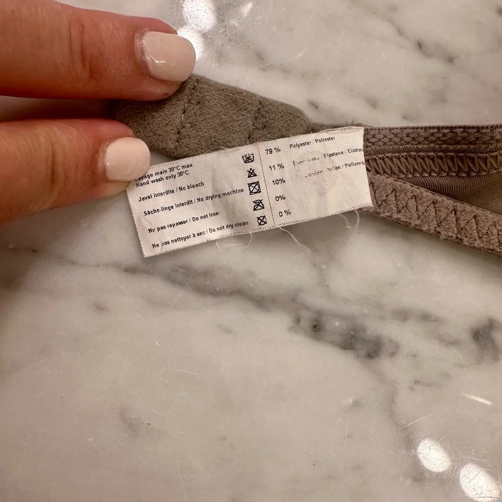 Simone Perele Andora 3D Spacer Molded Bra 34B Grey Taupe with Blue Embroidery - Picture 10 of 11